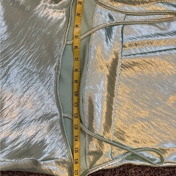 Bebe Elegant Light Green Slip Dress Spaghetti Strap Size Medium, NWTS - Picture 11 of 11